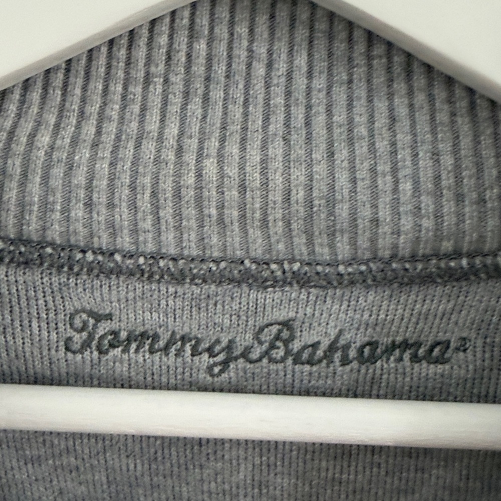 Tommy Bahama grey‎ quarter  Zip-Up Sweater - Picture 4 of 6